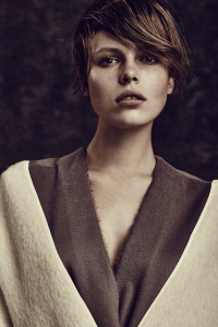 Freckles in fashion. Beauty image. Photography by Barnaby Newton. Makeup by Veronica Peters. Hair by Dave.